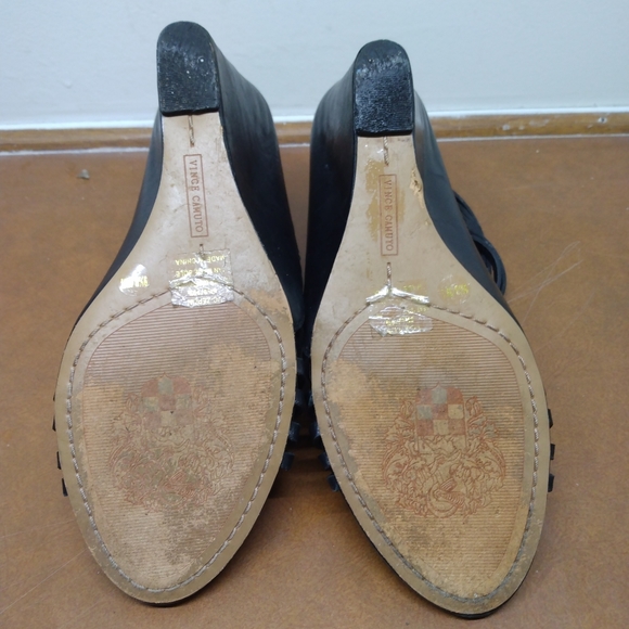Vince Camuto Zeplin Wedges Black Women's Size 9.5M - Picture 8 of 10